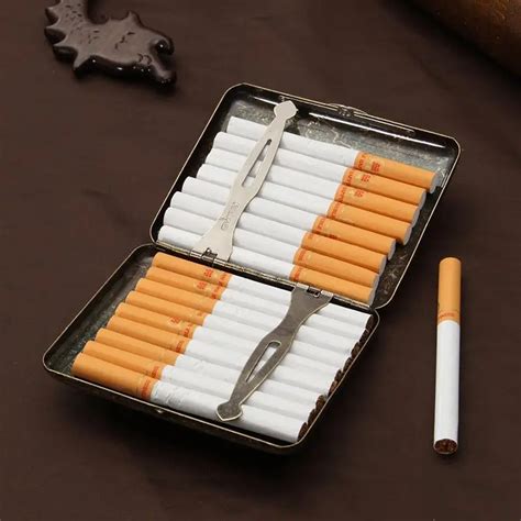 retro metal cigarette box